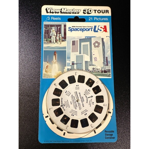 Vintage View-Master NASA Spaceport USA 3 Reels Kennedy Space Center 1991 - Picture 1 of 6